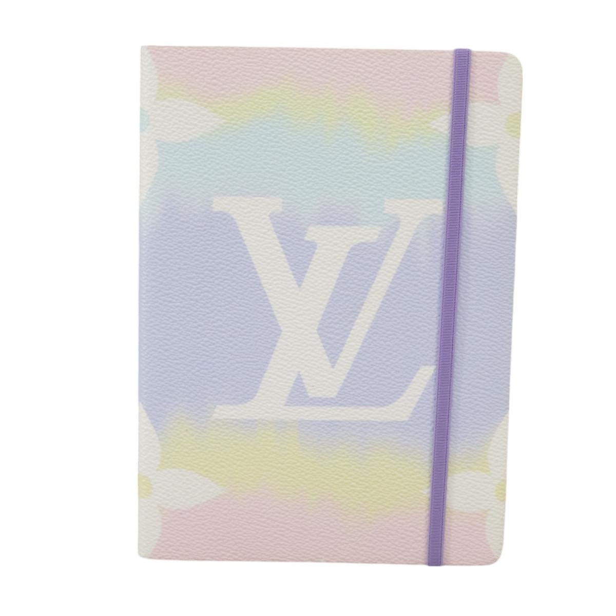 LOUIS VUITTON Escal Kai Eclamance Note Cover Purple Pink GI0487 LV Auth 102485