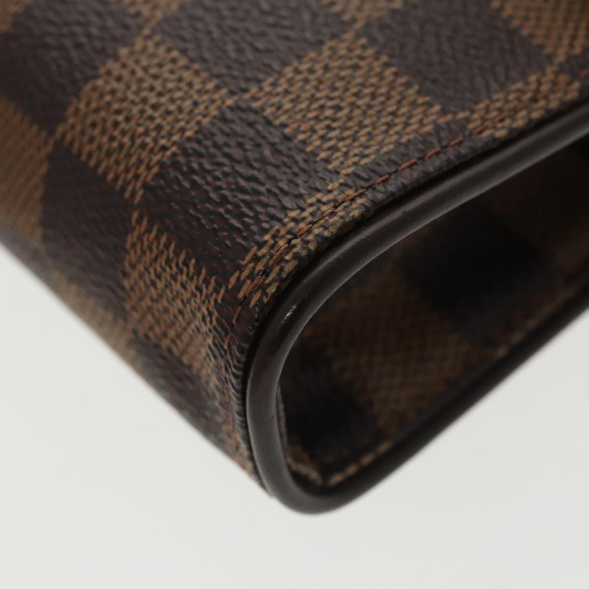 LOUIS VUITTON Damier Ebene Pochette Florentine Waist Bag N51856 LV Auth 102487V