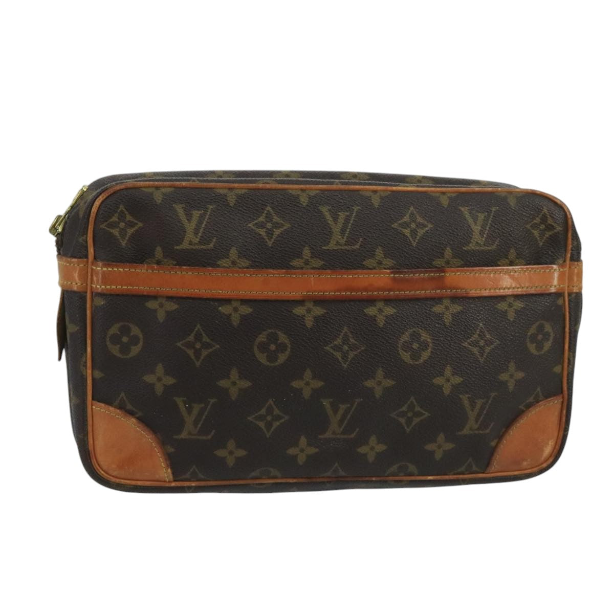 LOUIS VUITTON Monogram Compiegne 28 Clutch Bag M51845 LV Auth 102493