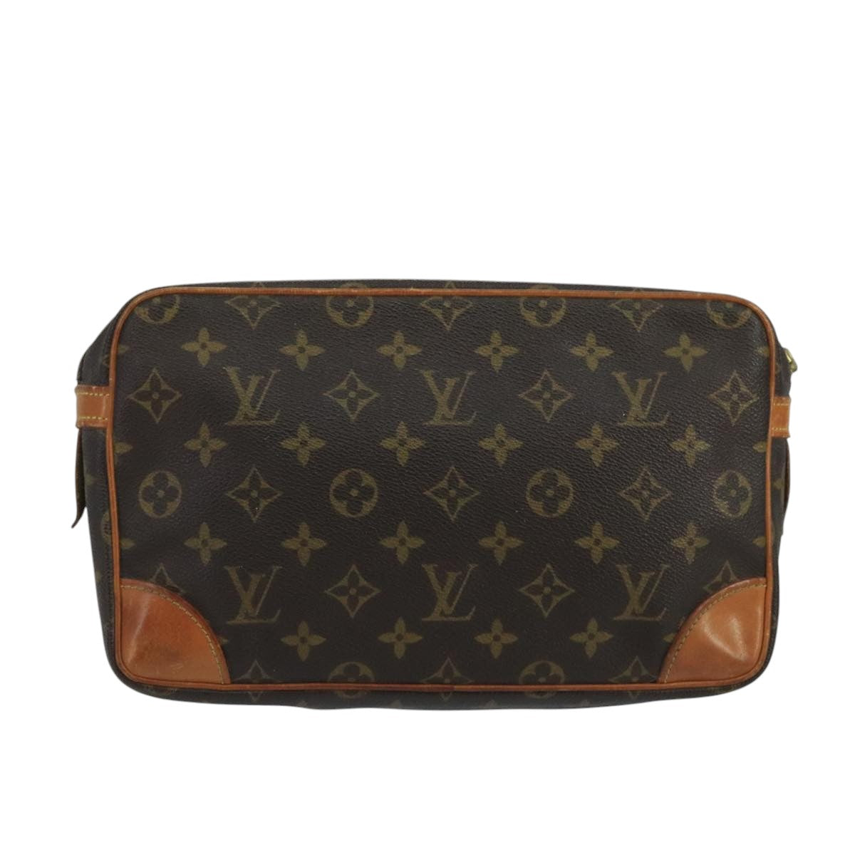 LOUIS VUITTON Monogram Compiegne 28 Clutch Bag M51845 LV Auth 102493