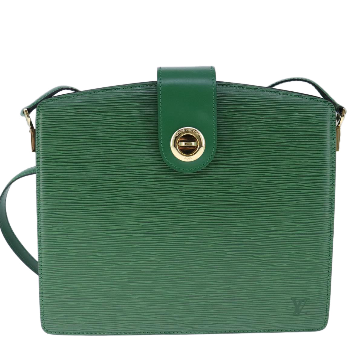 LOUIS VUITTON Epi Capuchin Shoulder Bag Green M52344 LV Auth 102505