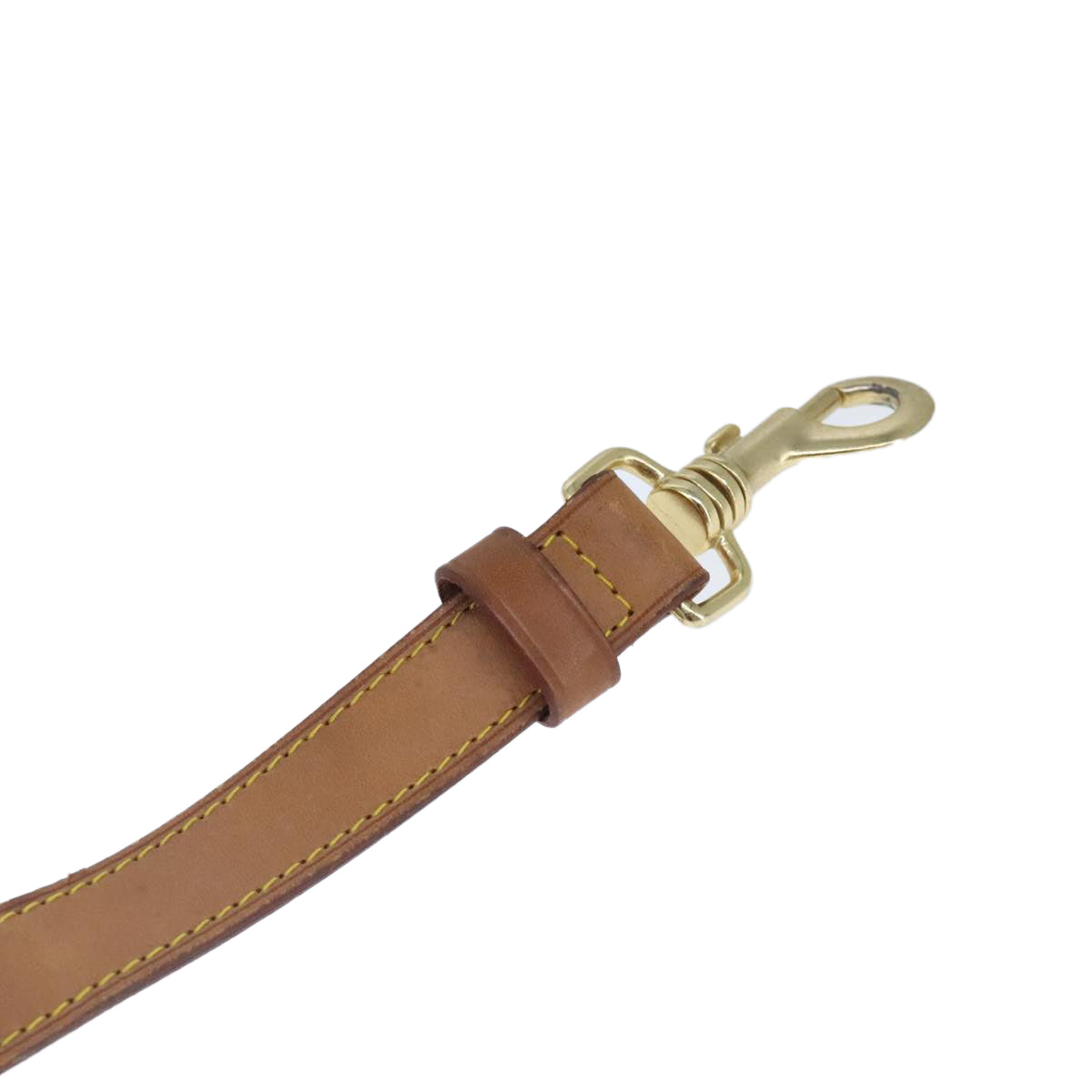LOUIS VUITTON Adjustable Shoulder Strap Leather 35.8""""""""-42.9"""""""" Beige Auth 102578
