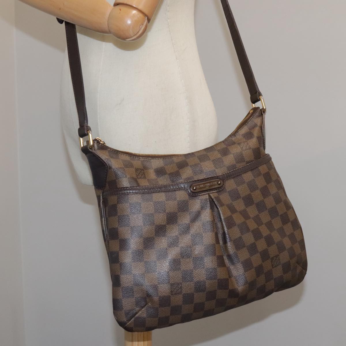 LOUIS VUITTON Damier Ebene Bloomsbury PM Shoulder Bag N42251 LV Auth 102635