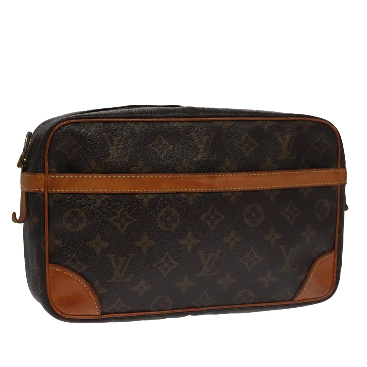 LOUIS VUITTON Monogram Compiegne 28 Clutch Bag M51845 LV Auth 102660
