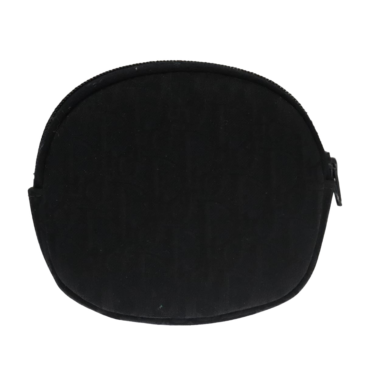 Christian Dior Trotter Canvas Coin Purse Black Auth 102725