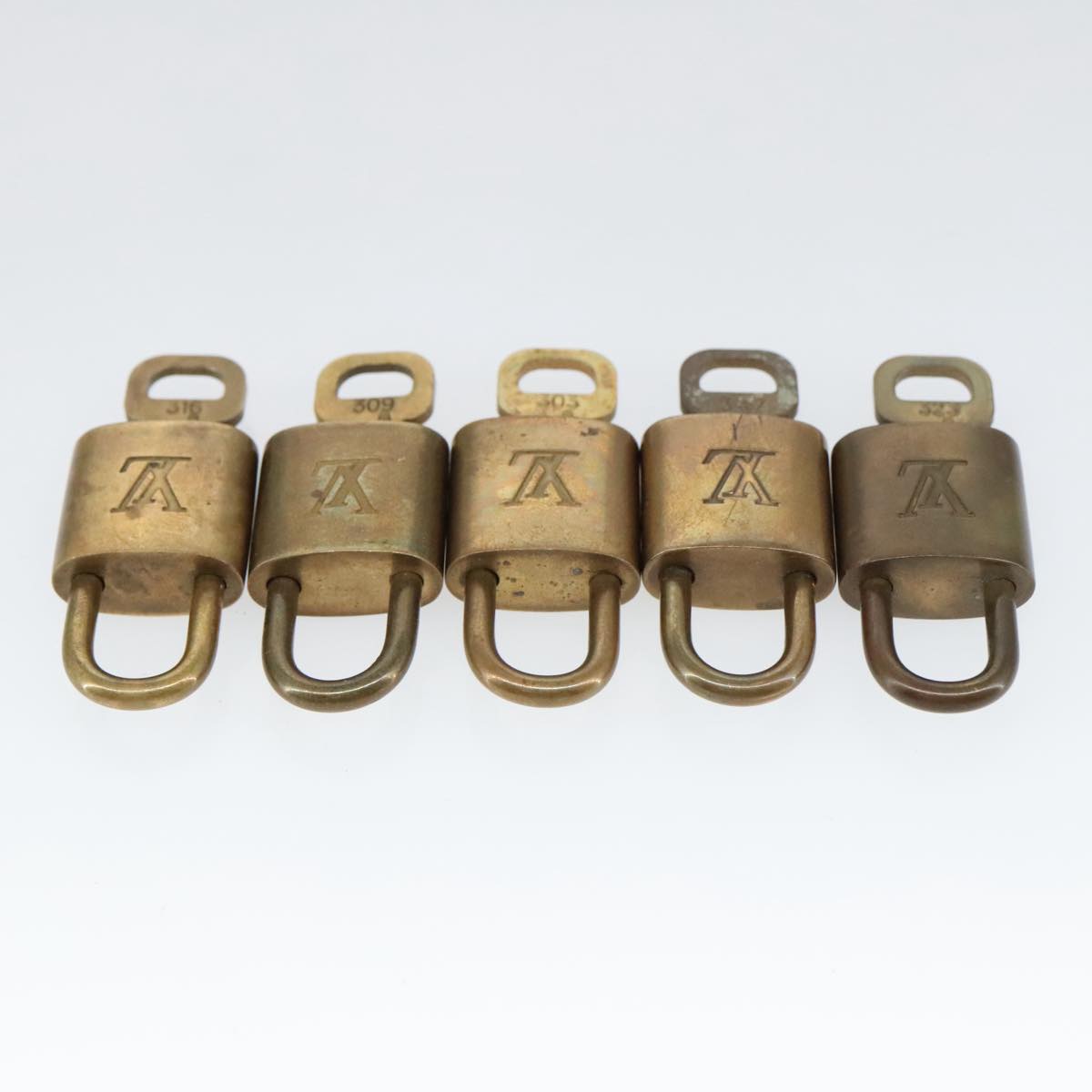 LOUIS VUITTON Padlock 10set metal Gold Tone LV Auth 102749