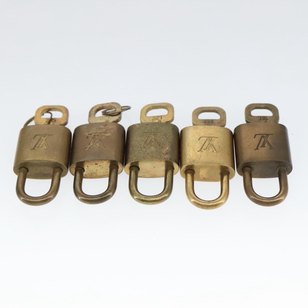 LOUIS VUITTON Padlock 10set metal Gold Tone LV Auth 102749