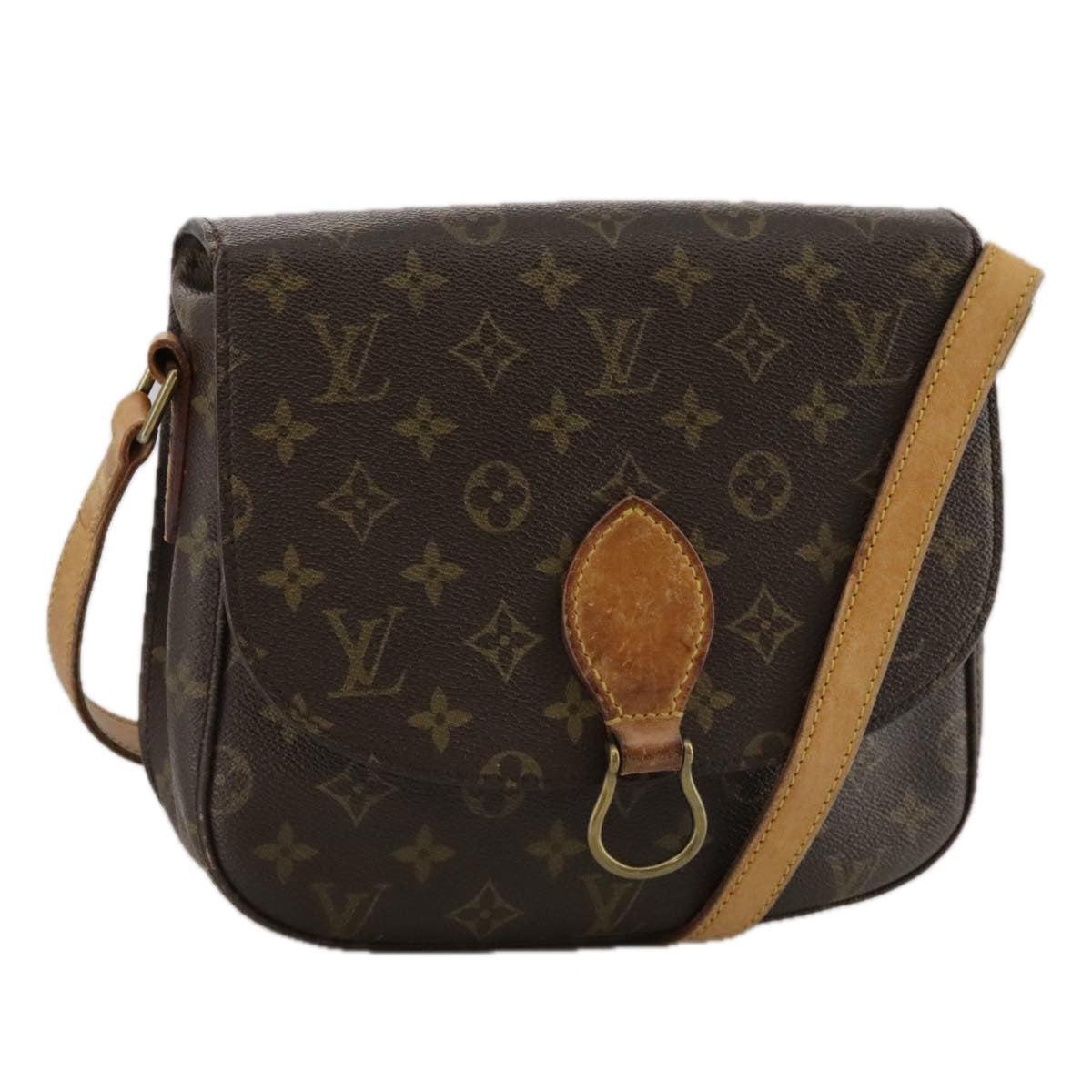 LOUIS VUITTON Monogram Saint Cloud GM Shoulder Bag Vintage M51242 LV Auth 102768