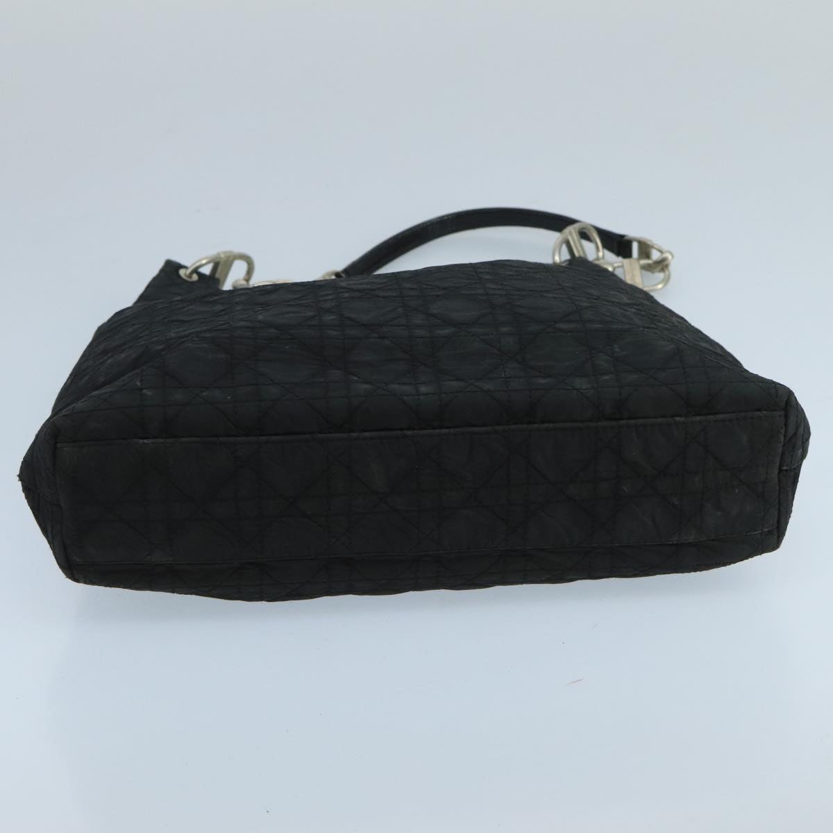 Christian Dior Canage Shoulder Bag Nylon Black Auth 102797