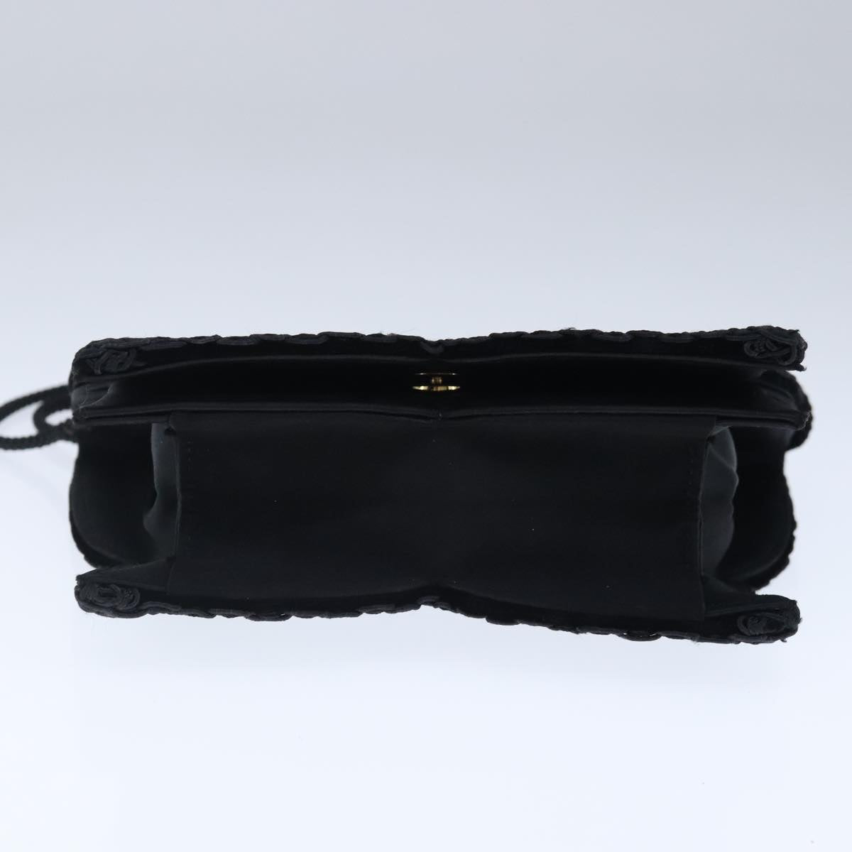 SAINT LAURENT Shoulder Bag Velor Black Auth 102878