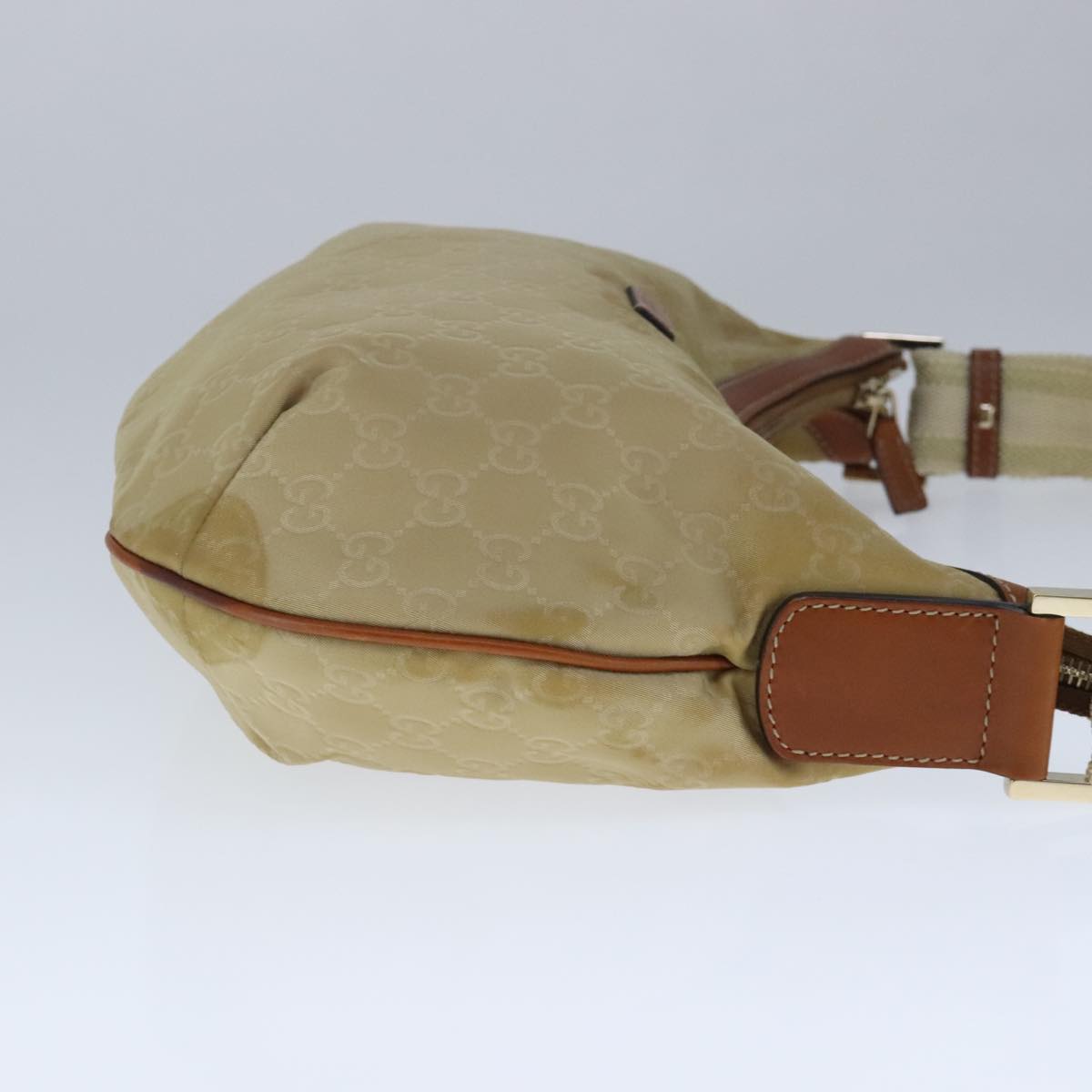 GUCCI GG Canvas Shoulder Bag Beige 131092 Auth 102892