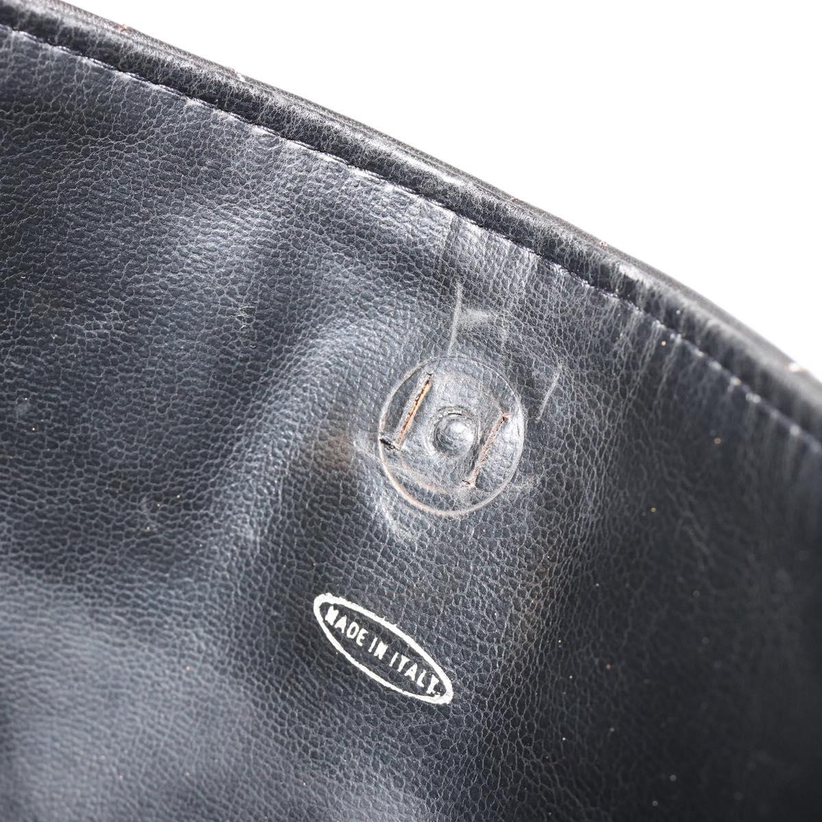 CHANEL Matelasse Chain Tote Bag Leather Black Gold CC Auth 102918