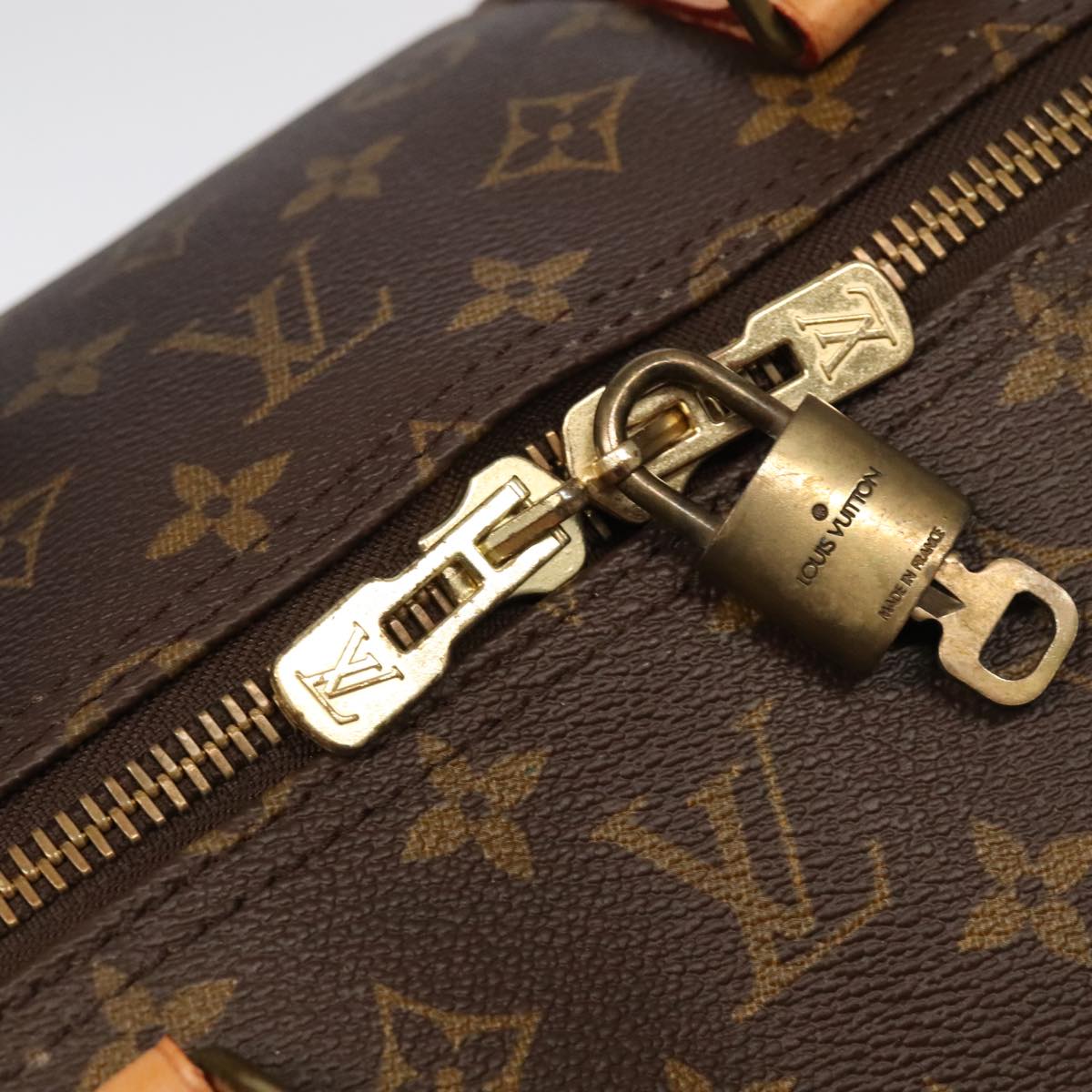 LOUIS VUITTON Monogram Keepall 60 Boston Bag M41422 LV Auth 103019