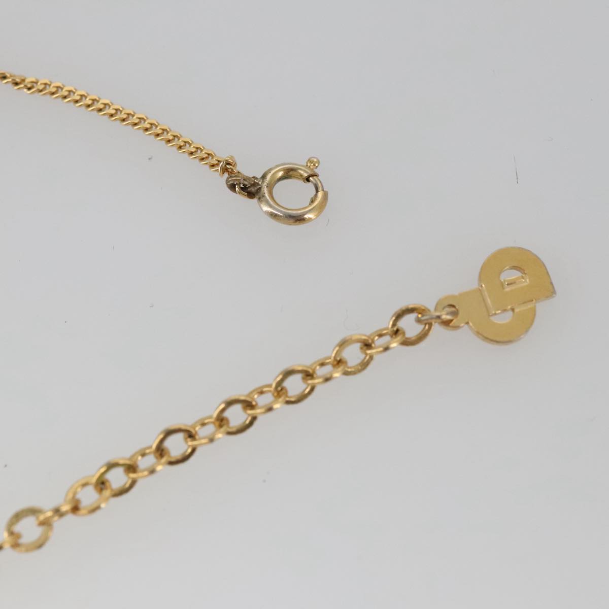 Christian Dior Necklace metal Gold Tone Auth 103063
