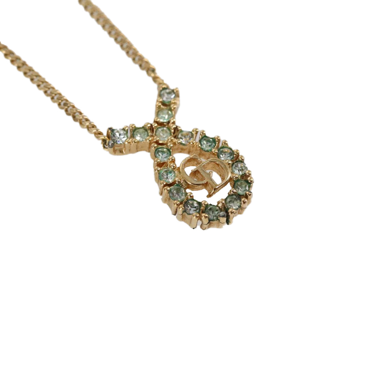 Christian Dior Necklace metal Gold Tone Auth 103063