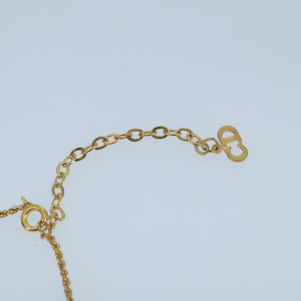 Christian Dior Necklace metal Gold Tone Auth 103072