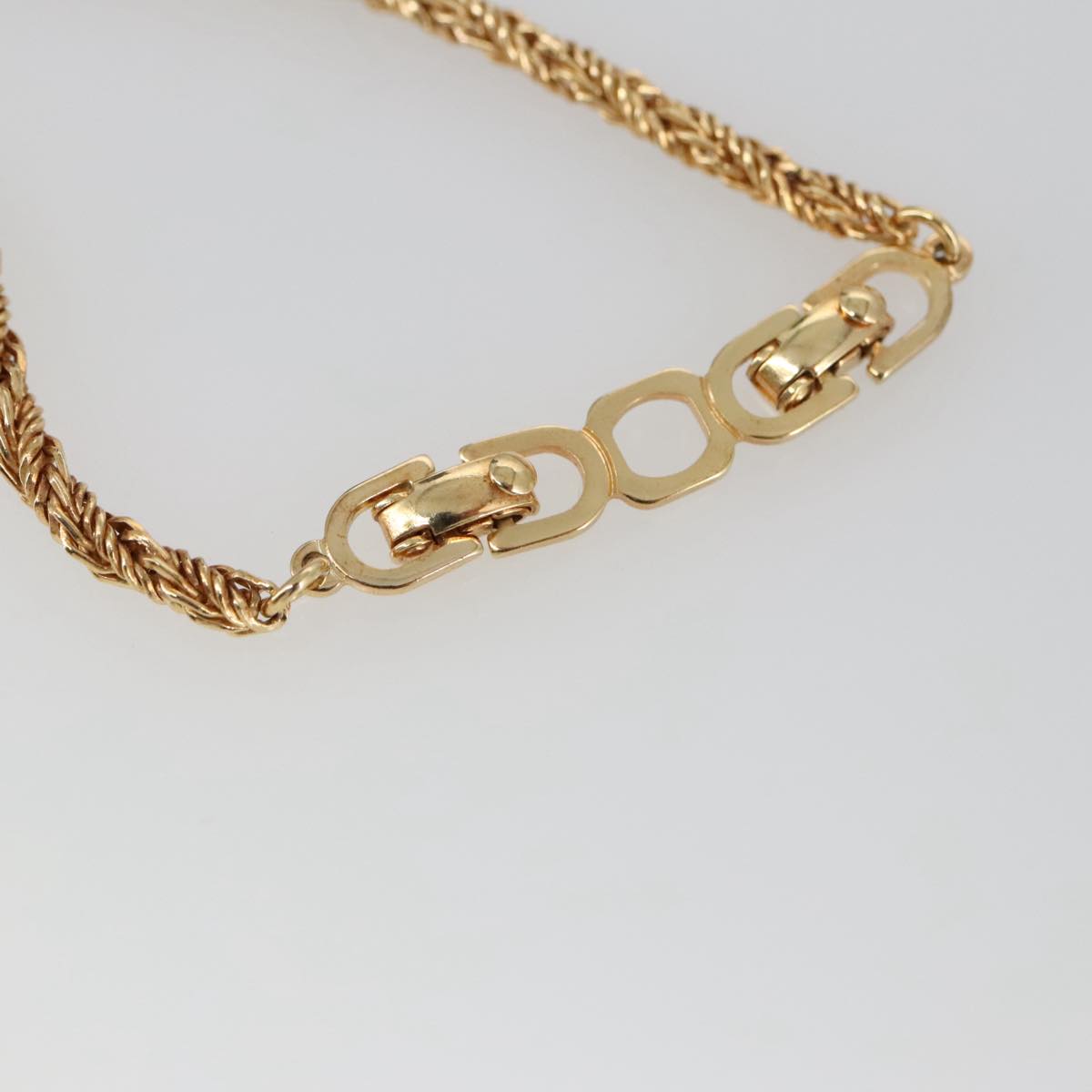 Christian Dior Necklace metal Gold Tone Auth 103074