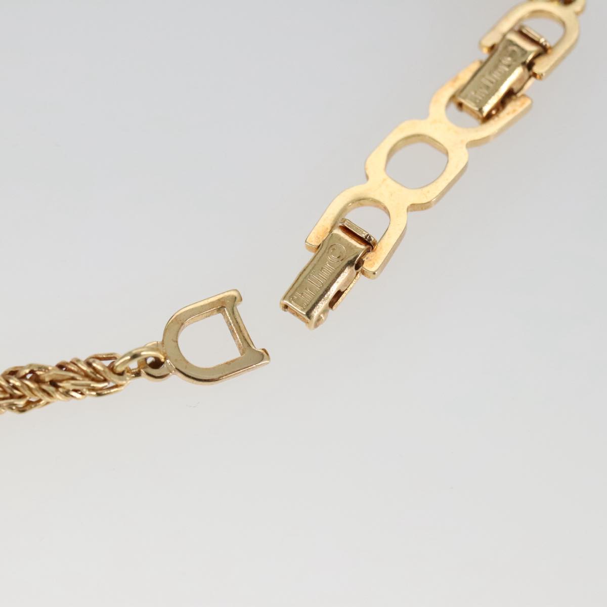 Christian Dior Necklace metal Gold Tone Auth 103074