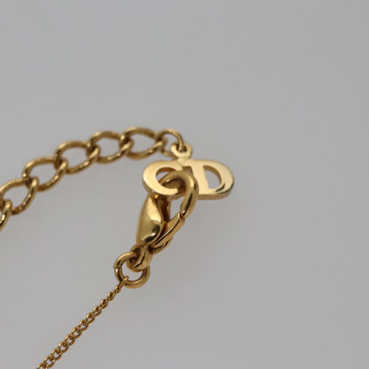 Christian Dior Necklace metal Gold Auth 103088