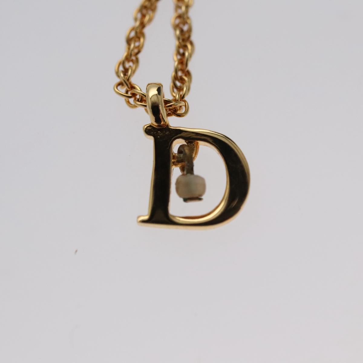 Christian Dior Necklace metal Gold Auth 103091