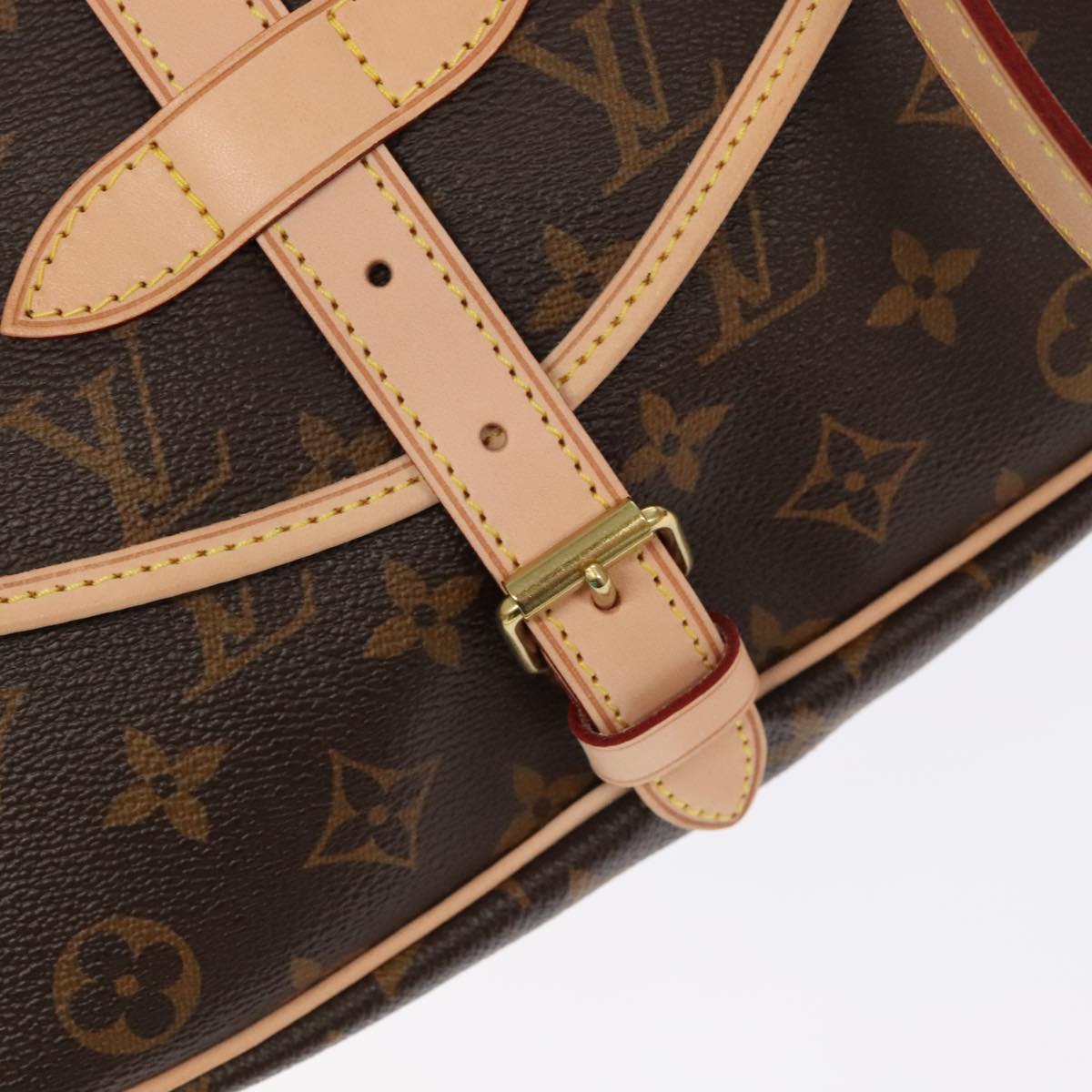 LOUIS VUITTON Monogram Saumur 30 Shoulder Bag M42256 LV Auth 103095S