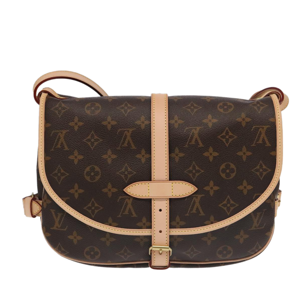 LOUIS VUITTON Monogram Saumur 30 Shoulder Bag M42256 LV Auth 103095S