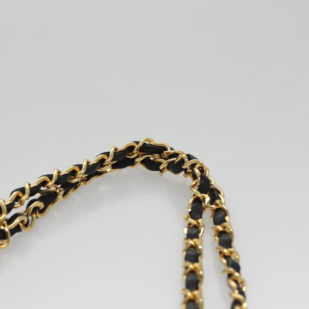 CHANEL Matelasse 25 Chain Valentine Limited Lamb Skin Black CC Auth 103226SAM