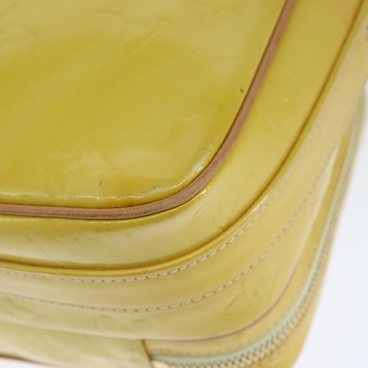 LOUIS VUITTON Monogram Vernis Wooster Shoulder Bag Yellow M91075 LV Auth 103247