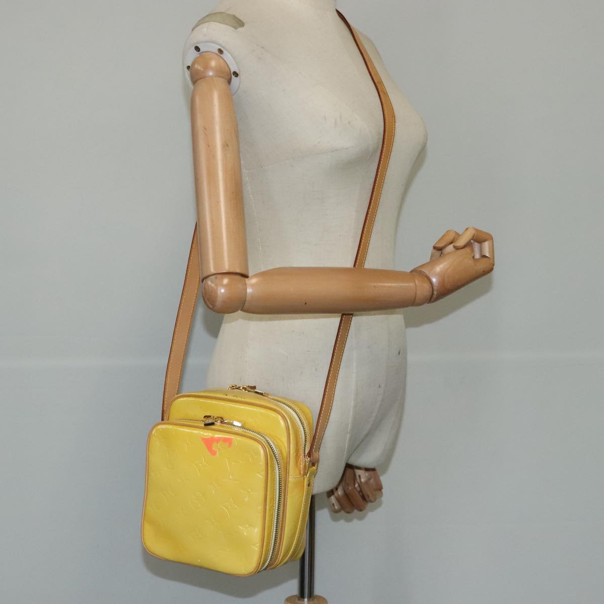 LOUIS VUITTON Monogram Vernis Wooster Shoulder Bag Yellow M91075 LV Auth 103247