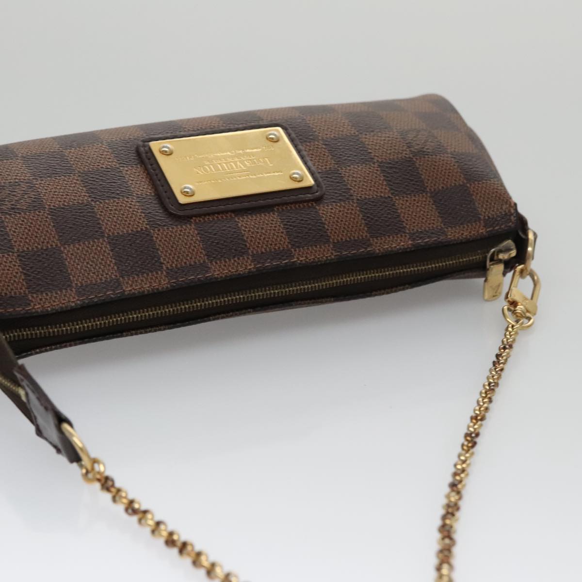 LOUIS VUITTON Damier Ebene Eva Shoulder Bag 2way N55213 LV Auth 103258