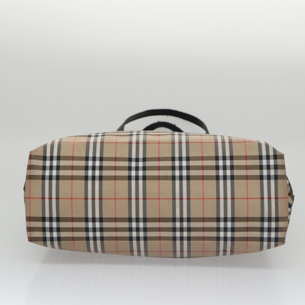 BURBERRY Nova Check Shoulder Bag Canvas Beige Auth 103265