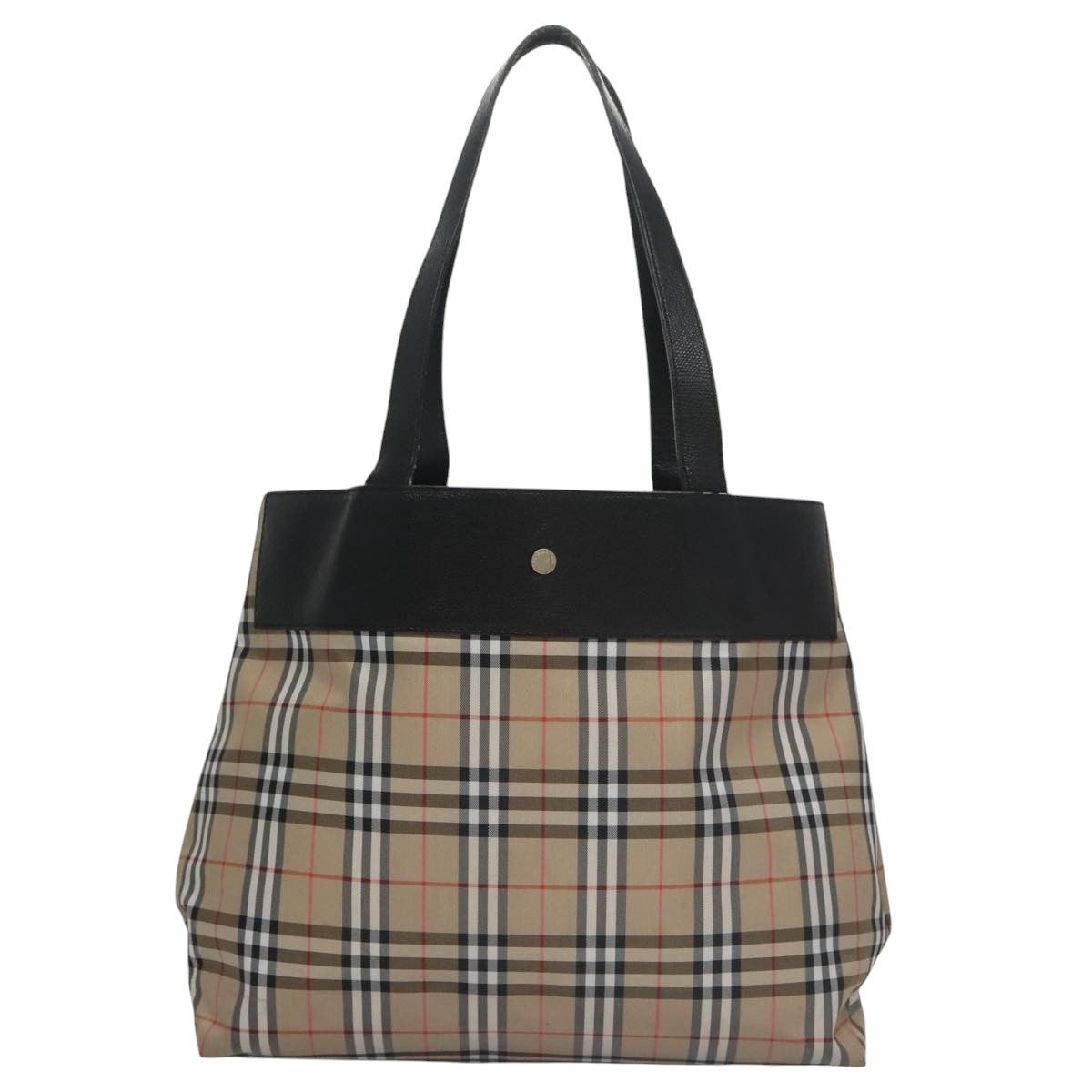 BURBERRY Nova Check Shoulder Bag Canvas Beige Auth 103265