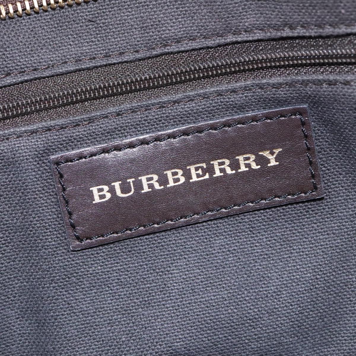 BURBERRY Nova Check Shoulder Bag PVC Beige Auth 103278