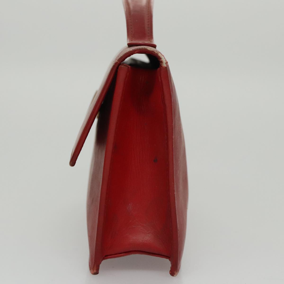 CELINE Mini Hand Bag Leather Red Auth 103334