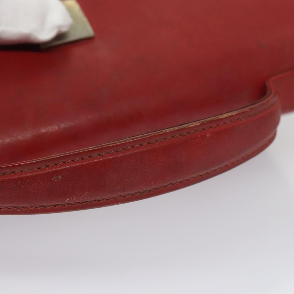 CELINE Mini Hand Bag Leather Red Auth 103334
