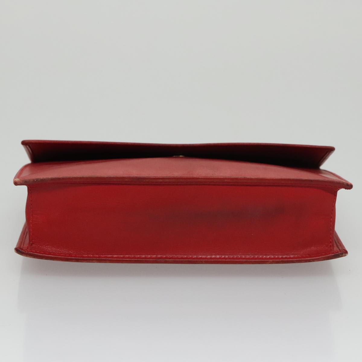 CELINE Mini Hand Bag Leather Red Auth 103334