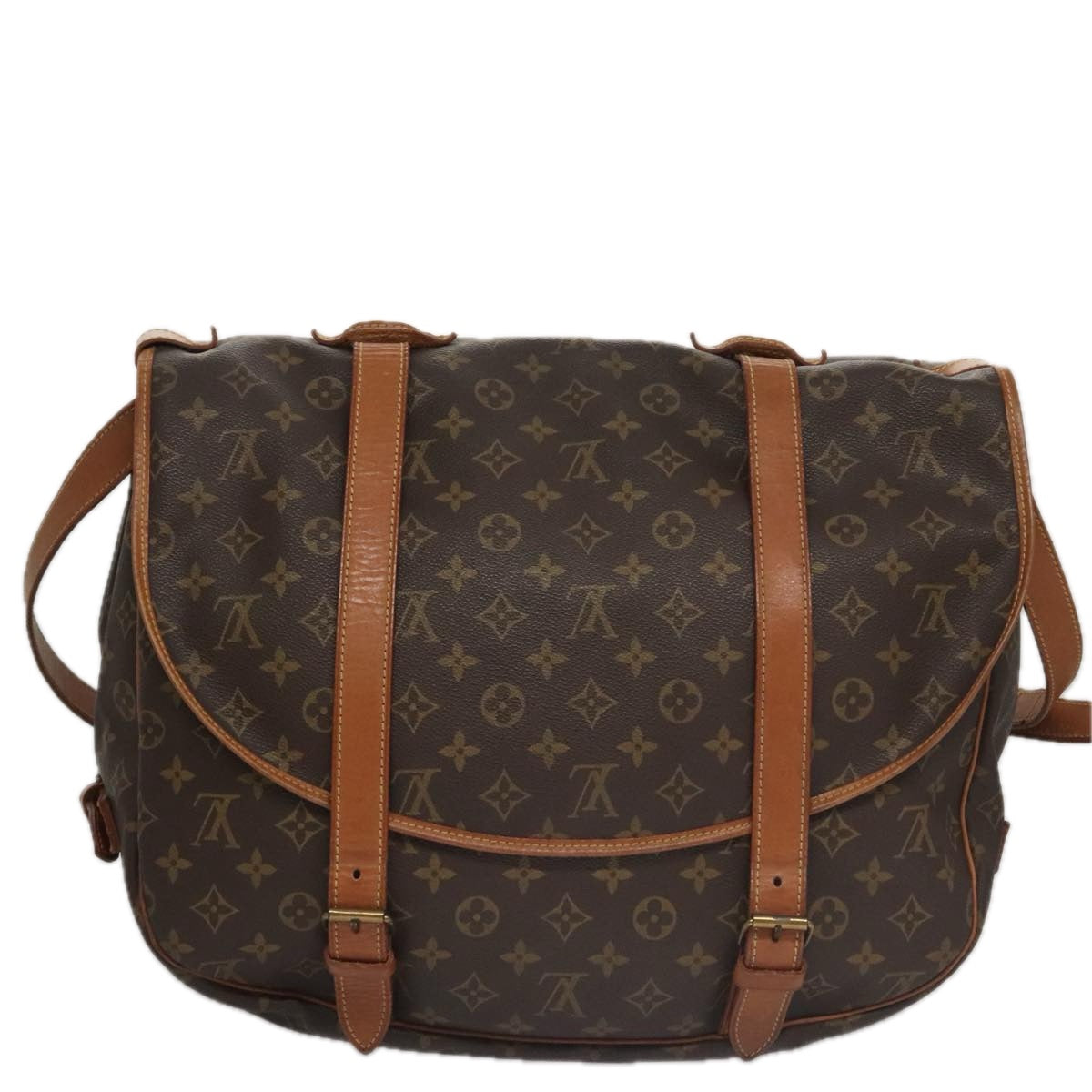 LOUIS VUITTON Monogram Saumur 43 Shoulder Bag M42252 LV Auth 103351