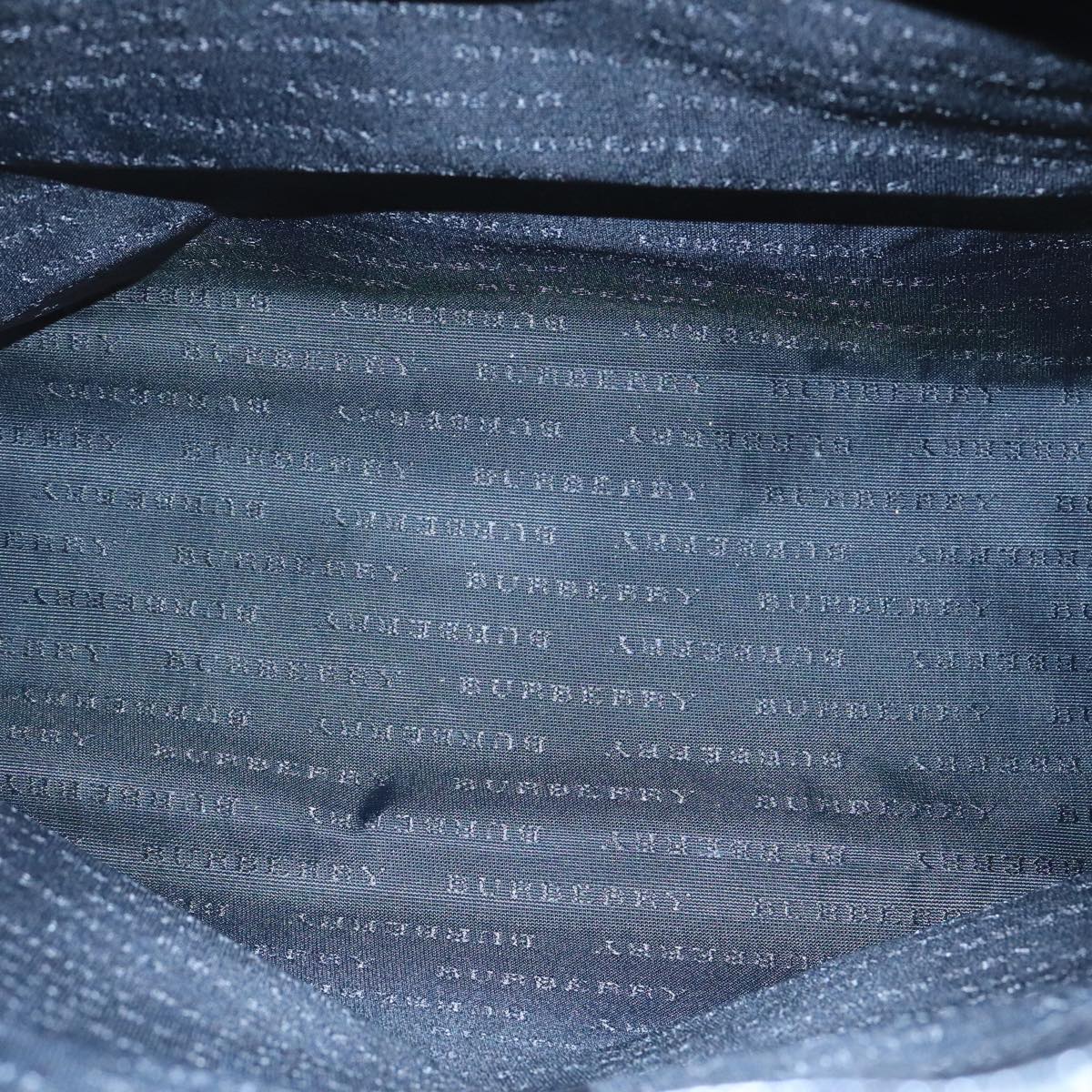 BURBERRY Nova Check Tote Bag PVC Leather Beige Black Auth 103445