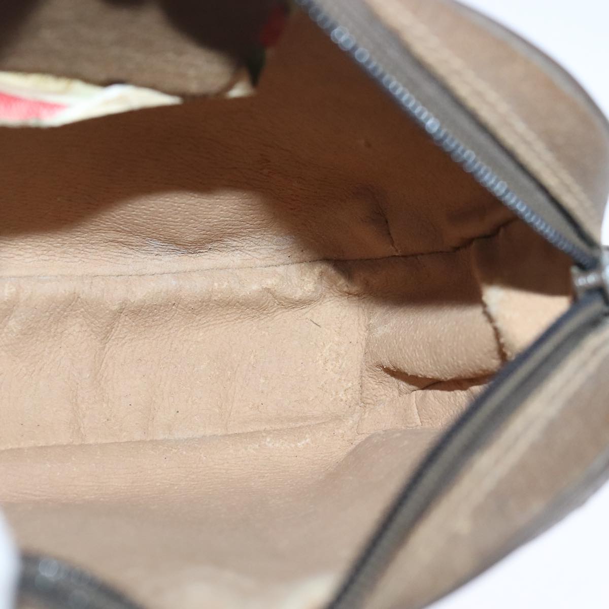 GUCCI GG Supreme Web Sherry Line Shoulder Bag PVC Beige 89 02 066 Auth 103458