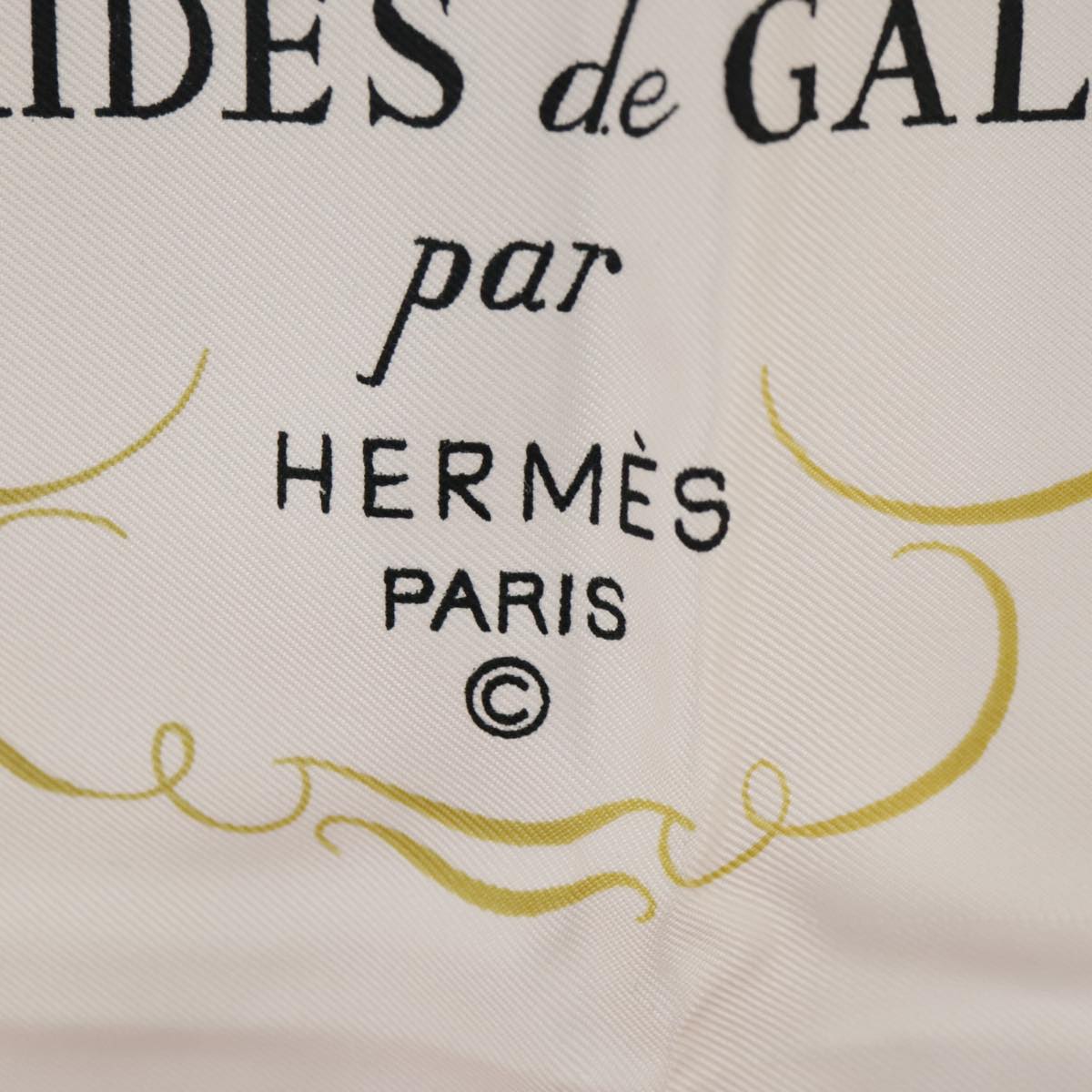 HERMES Carre 90 Scarf Silk ""BRIDES de GALA"" Red Auth 103662