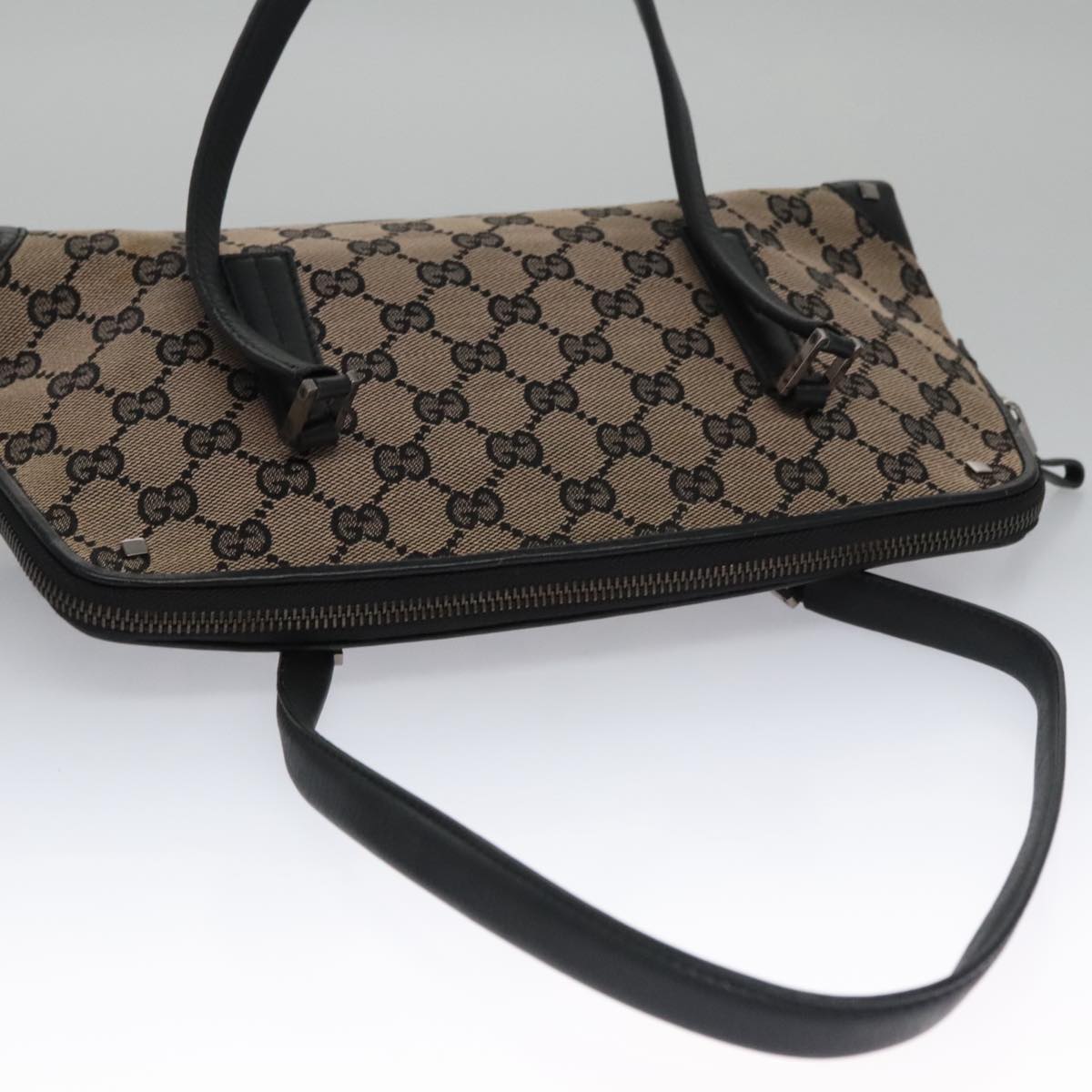 GUCCI GG Canvas Shoulder Bag Beige 001 4283 Auth 103690