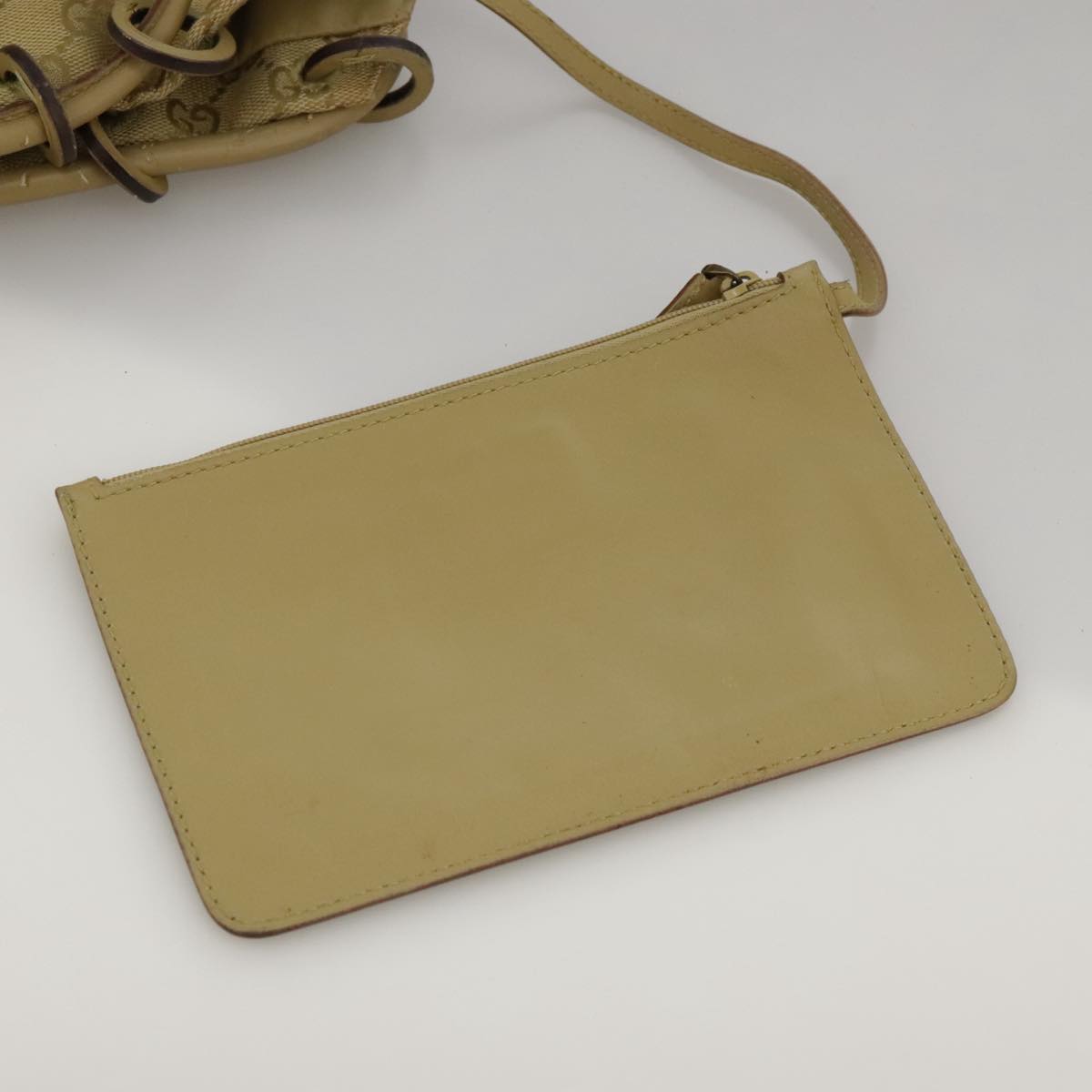 GUCCI GG Canvas Shoulder Bag Beige 90644 Auth 103739