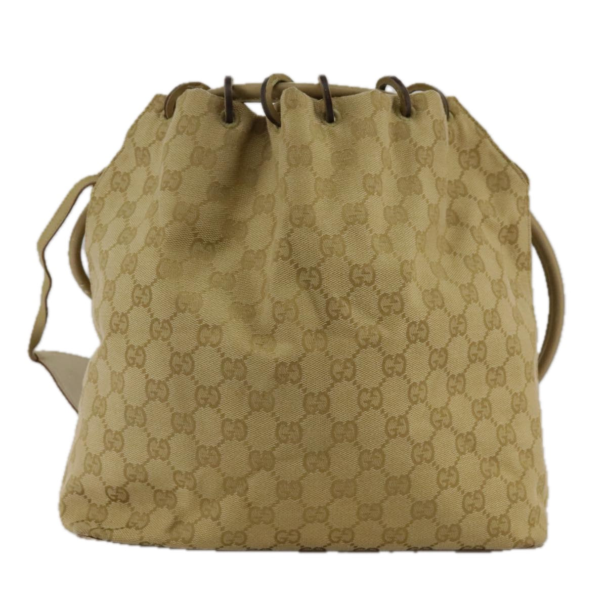 GUCCI GG Canvas Shoulder Bag Beige 90644 Auth 103739