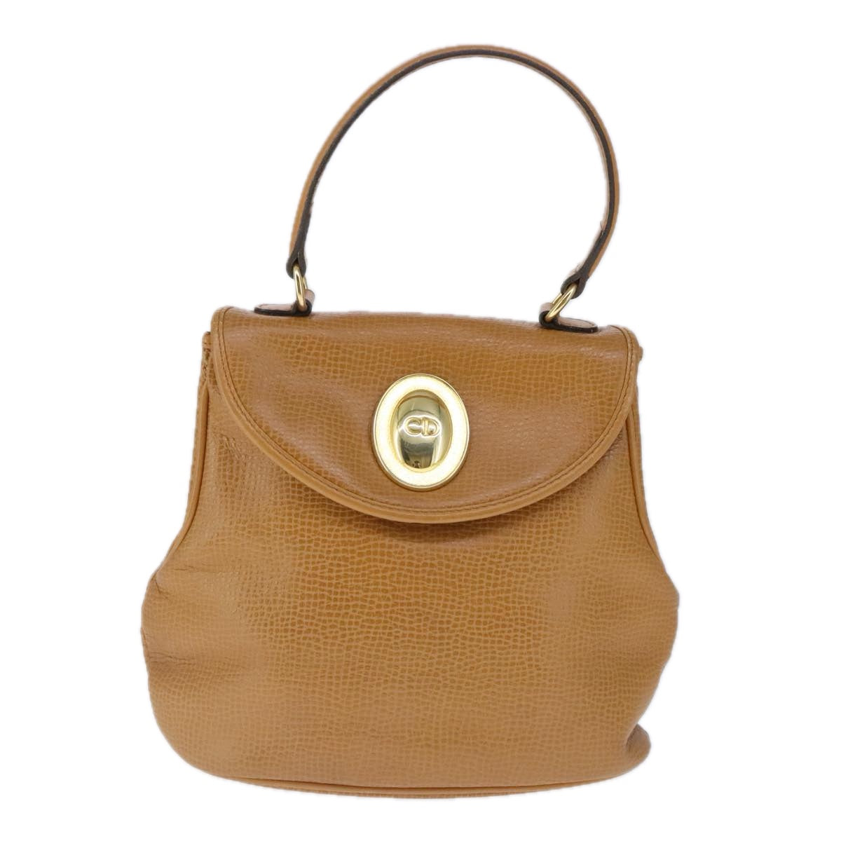 Christian Dior Hand Bag Leather 2way Brown Auth 103766