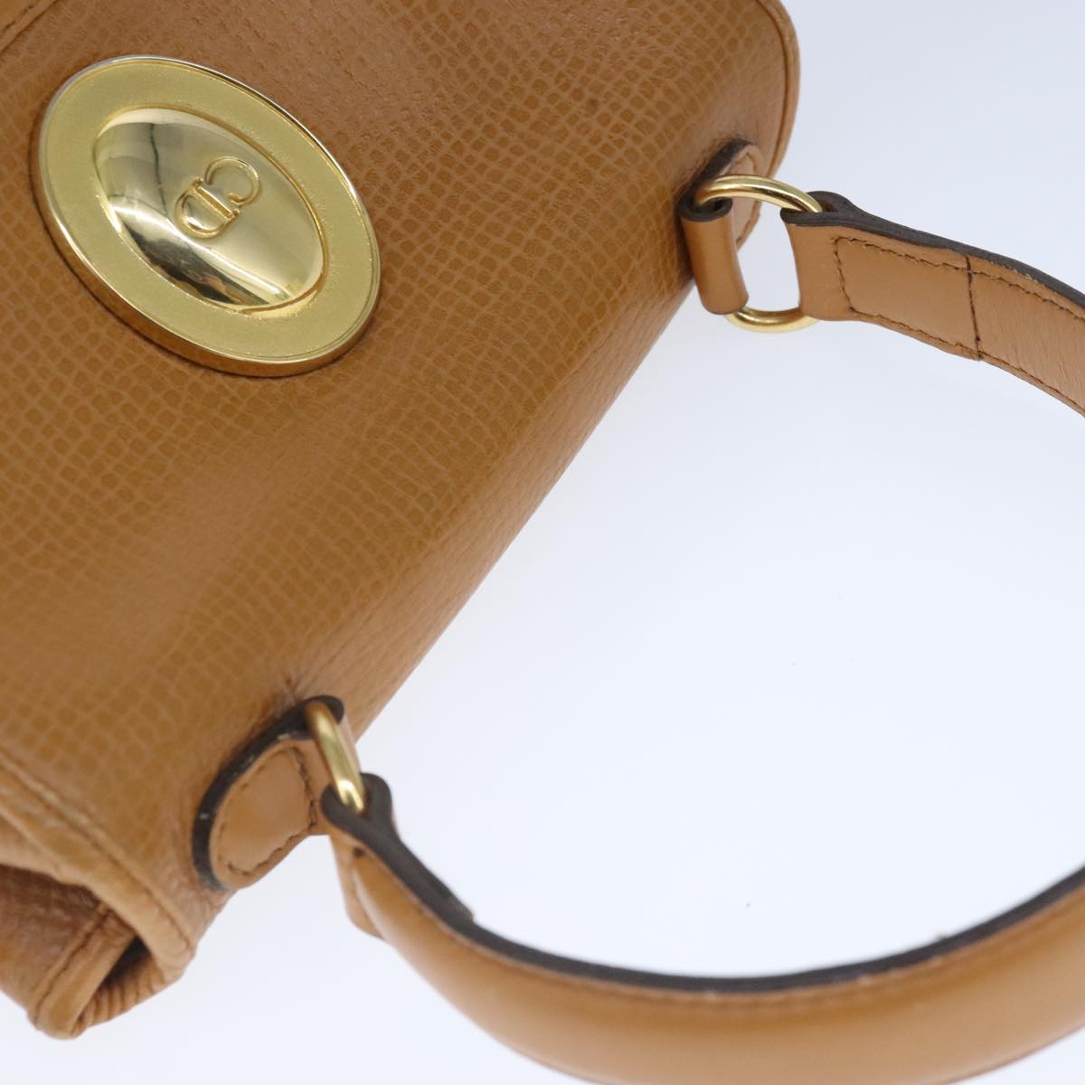 Christian Dior Hand Bag Leather 2way Brown Auth 103766