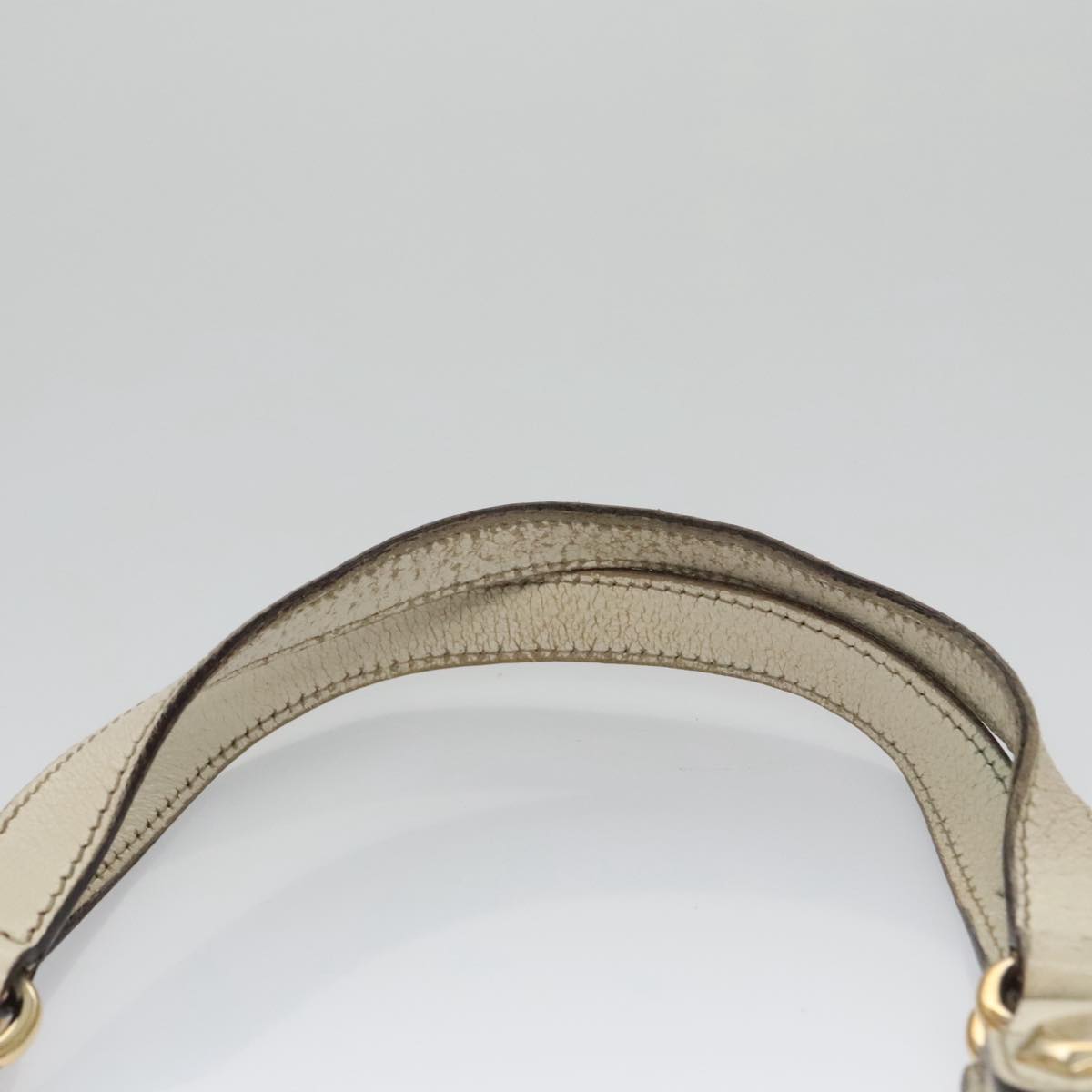 GUCCI GG Canvas Shoulder Bag Beige Gold 154982 Auth 103830