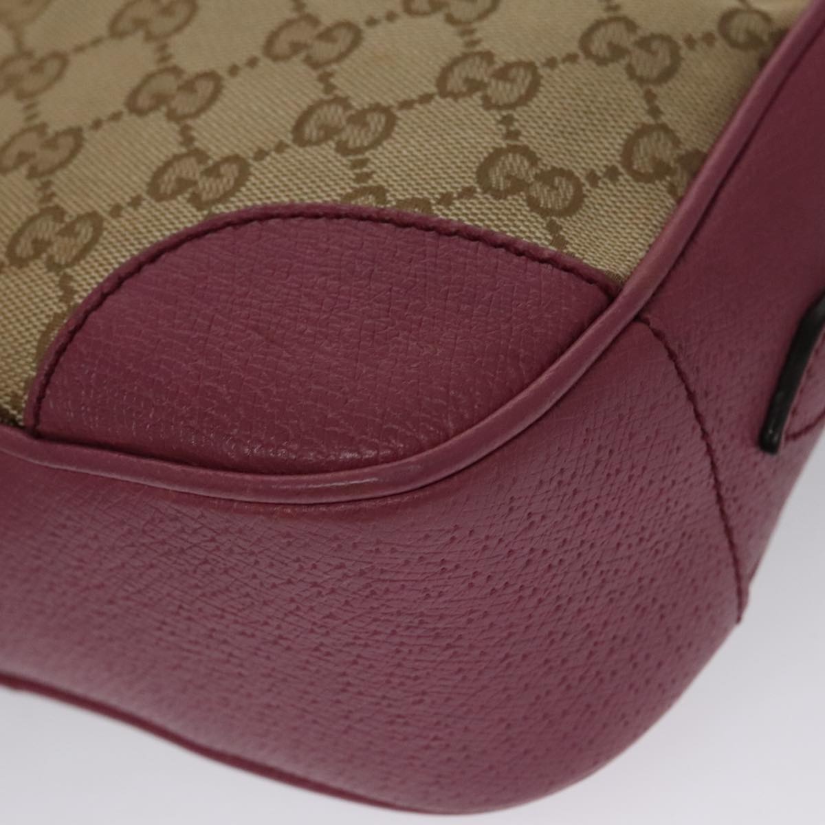 GUCCI GG Canvas Shoulder Bag Beige Pink 387360 Auth 103832