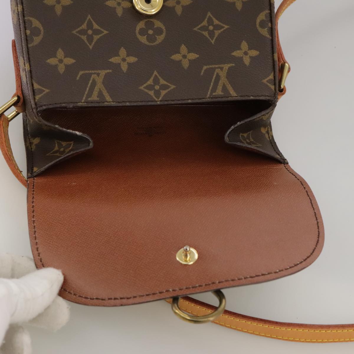 LOUIS VUITTON Monogram Saint Cloud PM Shoulder Bag M51244 LV Auth 103833