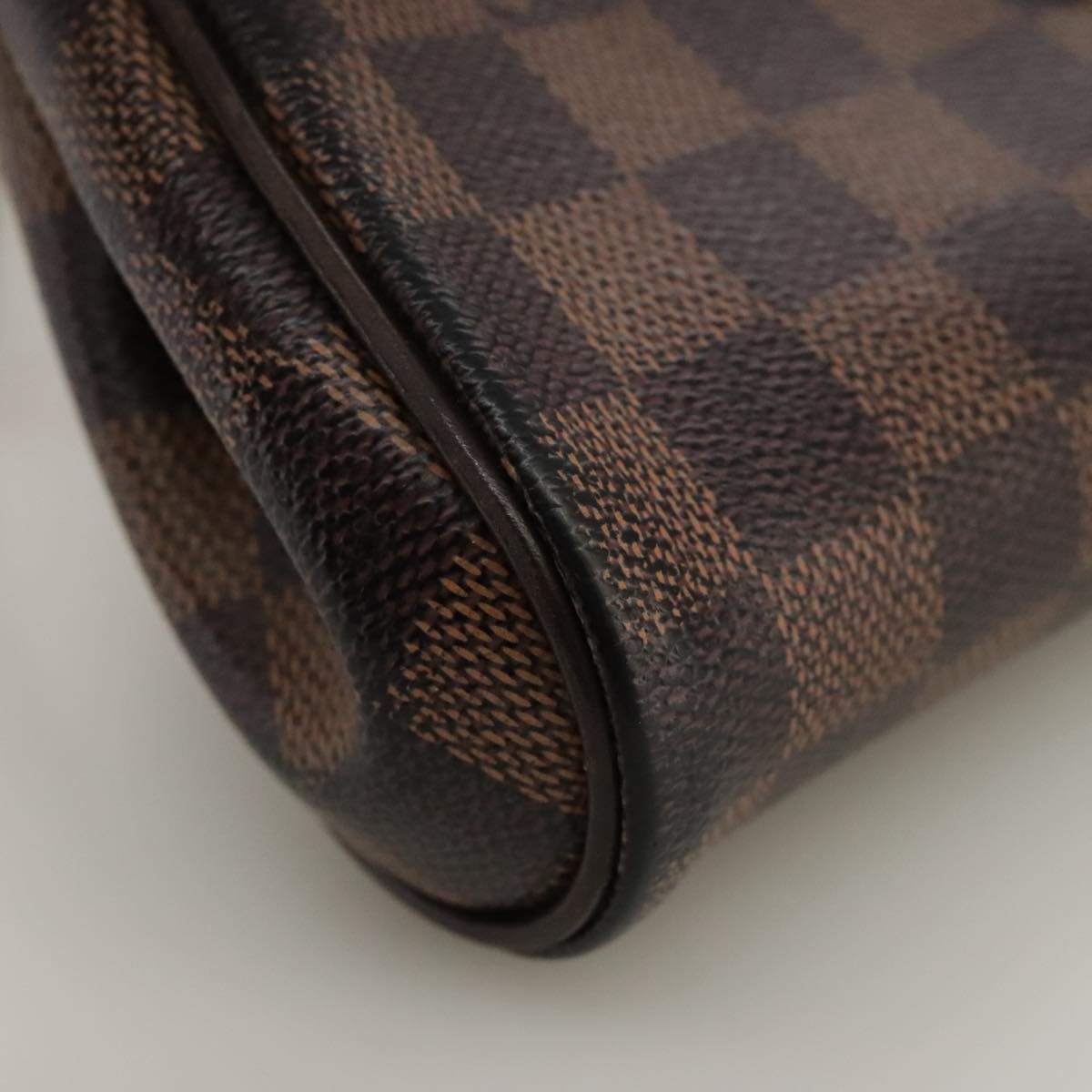 LOUIS VUITTON Damier Ebene Eva Shoulder Bag 2way N55213 LV Auth 103893