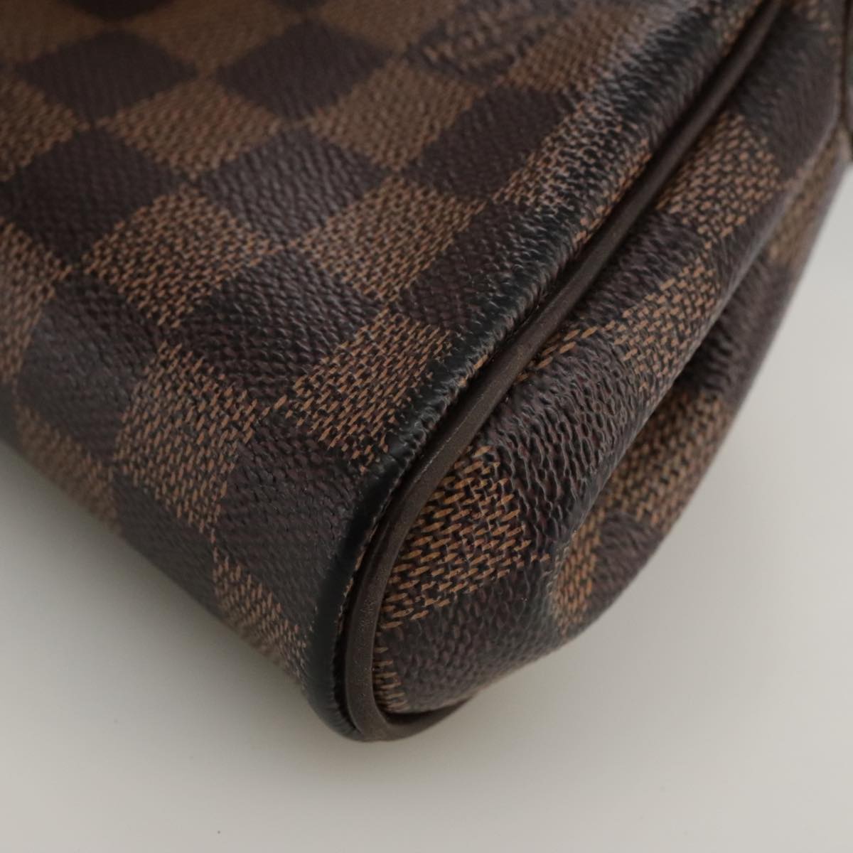 LOUIS VUITTON Damier Ebene Eva Shoulder Bag 2way N55213 LV Auth 103893